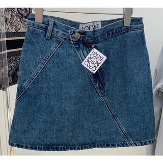 未使用 タグ付き CHANEL シャネル デニム お刺繍 ワッペン スカート