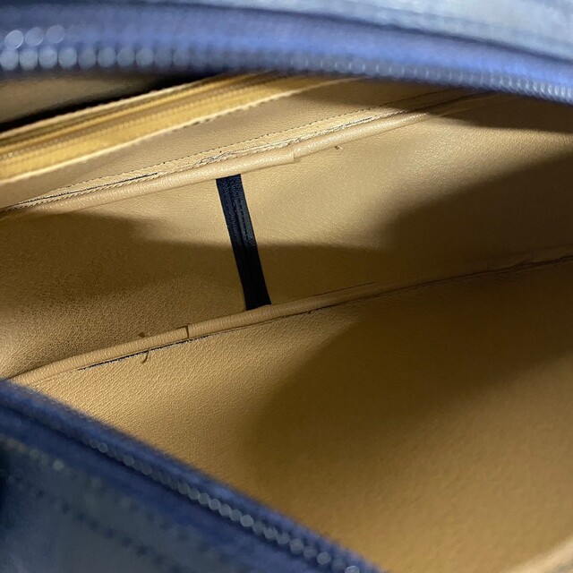極 美品 Christian Dior クリスチャンディオール トロッター ロゴ 金具 レザー ショルダーバッグ ポシェット ネイビー 29702