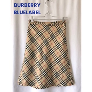 バーバリーブルーレーベル(BURBERRY BLUE LABEL)のBURBERRY バーバリーブルーレーベル ノバチェック　台形スカート ベルト付(ひざ丈スカート)