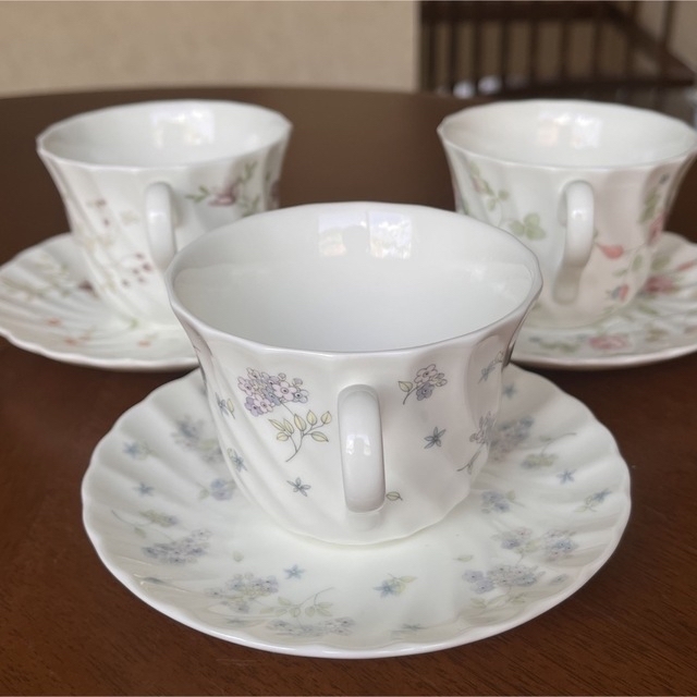 WEDGWOOD(ウェッジウッド)の【黒壺美品】ウェッジウッド★ローズヒップ他★C/S 3客 インテリア/住まい/日用品のキッチン/食器(食器)の商品写真