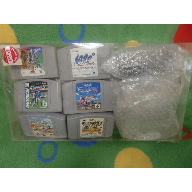 NINTENDO 64(ニンテンドウ64)のニンテンドウ64　ゴールド本体　ゲーム9本セット エンタメ/ホビーのゲームソフト/ゲーム機本体(家庭用ゲーム機本体)の商品写真