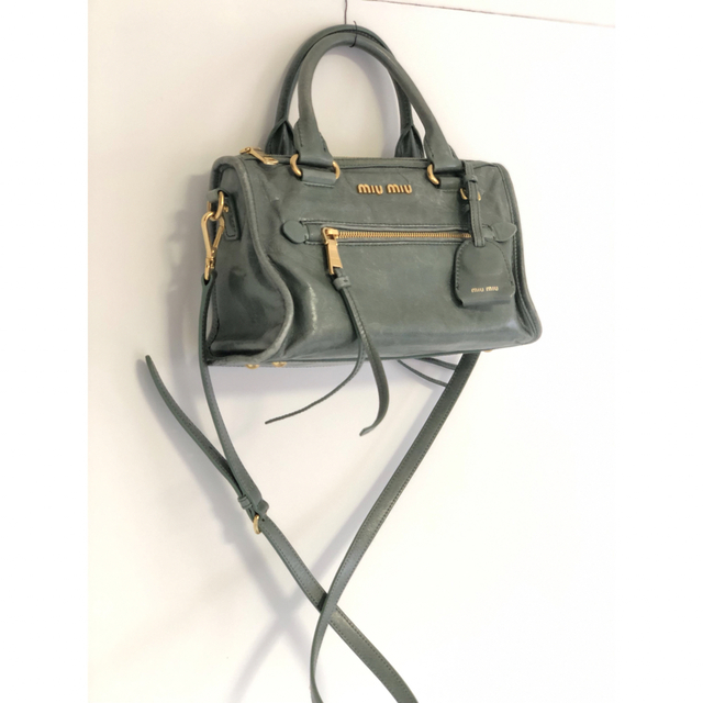 レディース miumiu グリーン ハンドバッグ 美品中古 rachael.dance