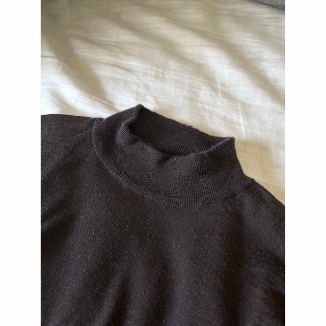 JOHN SMEDLEY メリノウールモックネック ニット チョコレート 2022新作