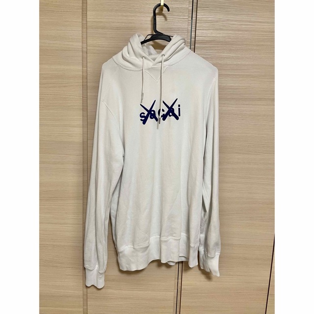 sacai KAWS Flock Print Hoodie White サイズ3