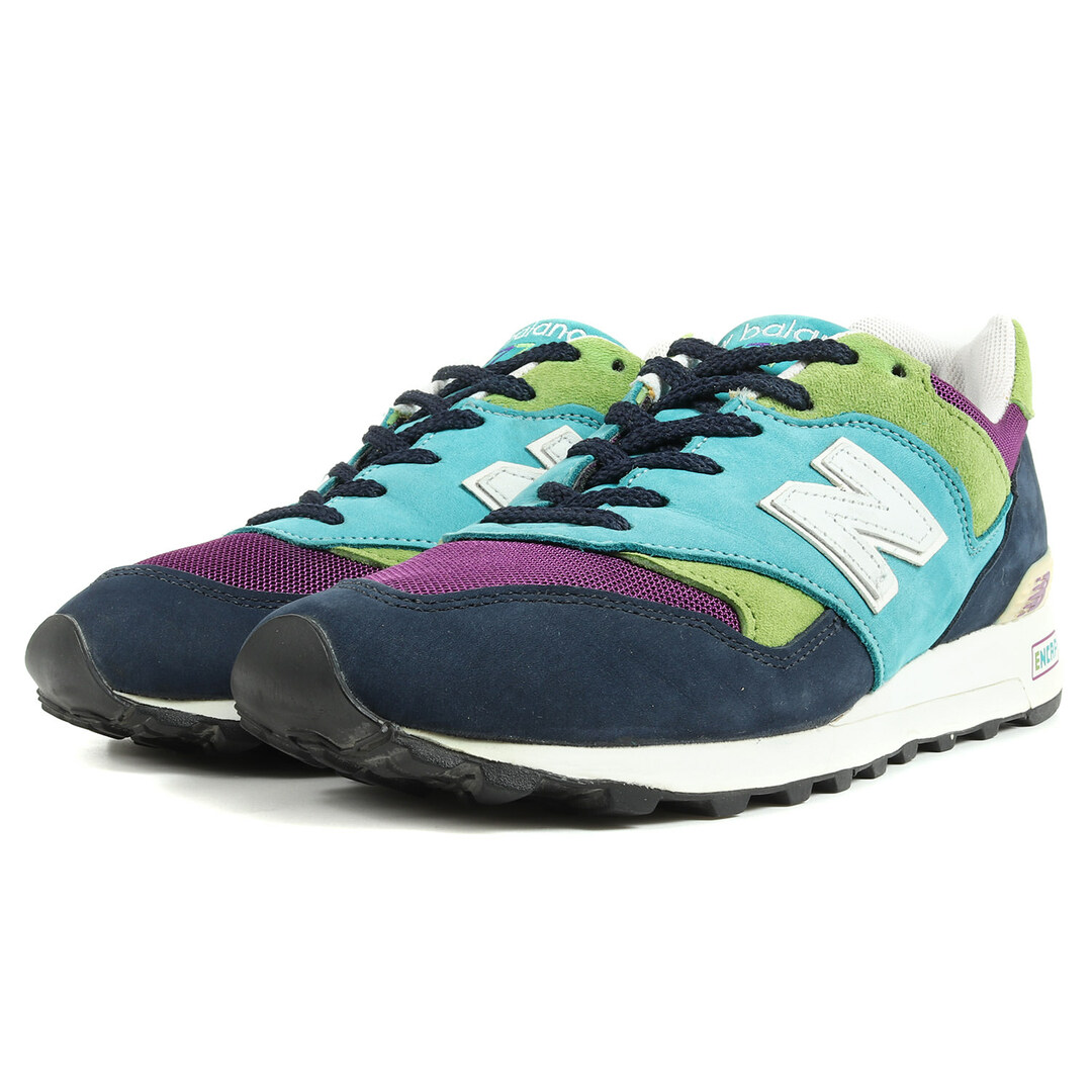 New Balance(ニューバランス)のNEW BALANCE ニューバランス SNS / Sneakersnstuff M577 SNE 2008年製 / MADE IN ENGLAND スニーカーズエンスタッフ グリーン パープル ティール サイズ：US8.5 D 26.5cm スニーカー コラボ【メンズ】【中古】 メンズの靴/シューズ(スニーカー)の商品写真