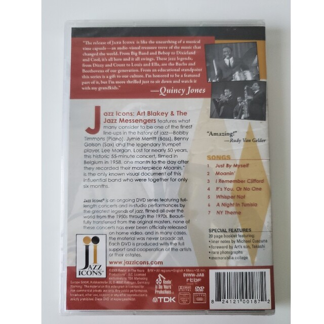 Live in '58 [Jazz DVD]　アート・ブレイキー エンタメ/ホビーのDVD/ブルーレイ(ミュージック)の商品写真
