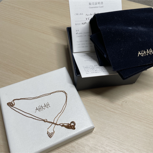 AHKAH(アーカー)のアーカー　ハートパヴェネックレス レディースのアクセサリー(ネックレス)の商品写真