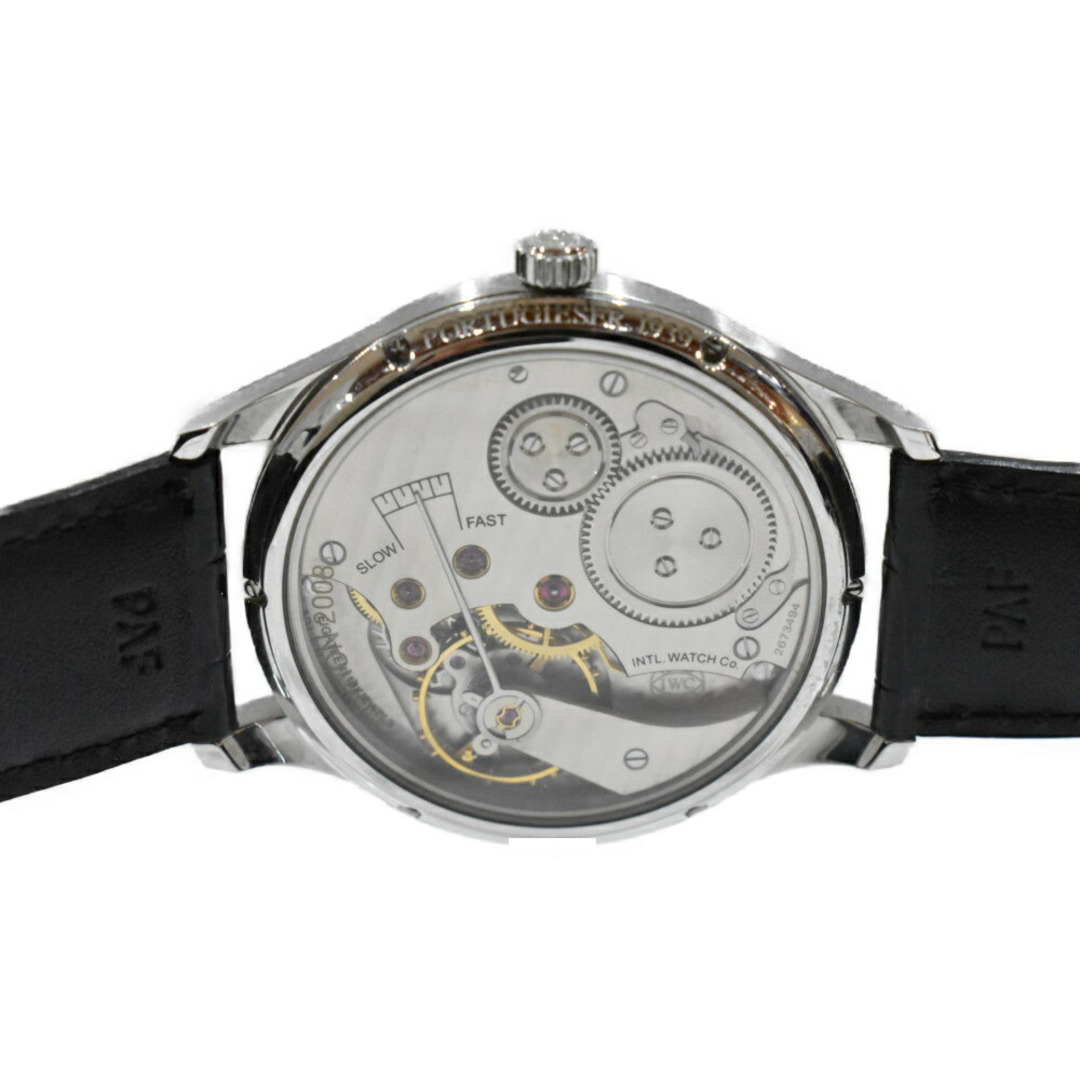 【箱・ギャラあり】 IWC, ポルトギーゼ ヴィンテージ IW544501 3314*** ステンレススチール 革ベルト 手巻き 腕時計 シースルーバッグ 裏スケ メンズ【中古】松山久万ノ台店