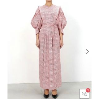 mame Crane Pattern Hand Printed Dress