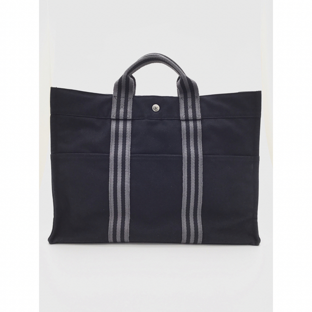 HERMES - 美品　エルメス　フールトゥ MM　トートバッグ　ブラック　黒