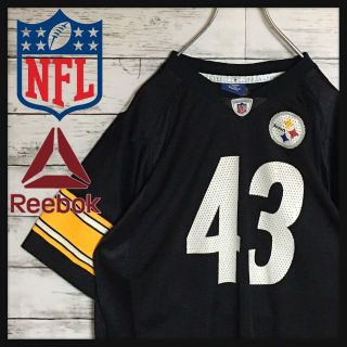 リーボック(Reebok)の【人気デザイン】リーボック×NFL ゲームシャツ　人気配色黒黄色XL　E530(Tシャツ/カットソー(半袖/袖なし))