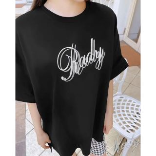 レディー(Rady)のRady ロゴTシャツ  ブラック  フリーサイズ(Tシャツ(半袖/袖なし))