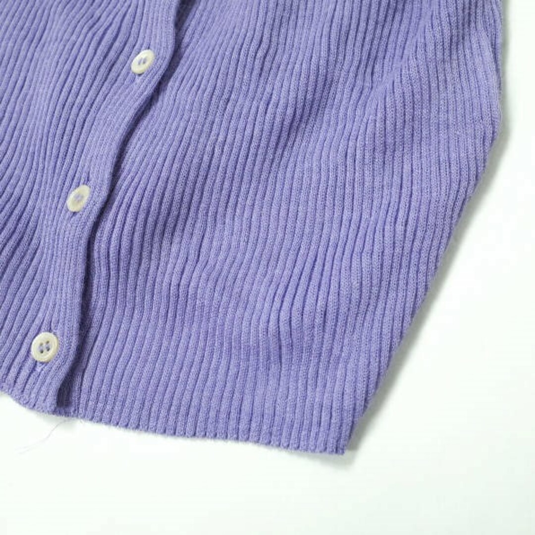 AURALEE オーラリー 18SS 日本製 WATER TWISTED RAMIE RIB KNIT CARDIGAN ウォーターツイステッドラミーリブニットカーディガン A8SC01RR 1 PURPLE トップス【AURALEE】 4