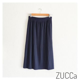 ズッカ zucca ウォームジャージー スカート ロング フレア M ネイビー