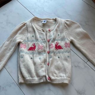 プチバトー(PETIT BATEAU)のプチバトー　カーディガン　女の子　86センチ(カーディガン)