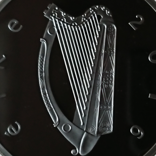 銀925図柄アイルランド 銀貨 15ユーロ ヒベルニア 希少 １枚