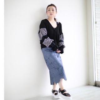 マメ(mame)のmame 19ss volume sleeve knit cardigan(カーディガン)