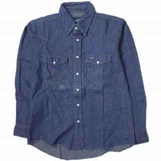 ラングラー(Wrangler)のWrangler ラングラー BOY'S DENIM WESTERN SHIRT ボーイズサイズ デニムウエスタンシャツ BW1271B L(10-12) Indigo 長袖 トップス【中古】【Wrangler】(シャツ)