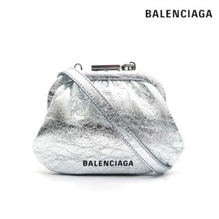 美品Balenciagaバレンシアガ型押しがま口バッグ