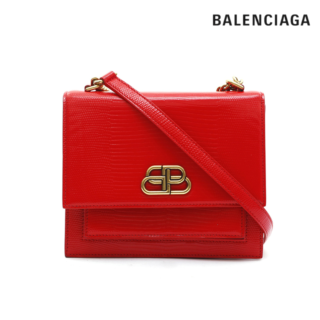 バレンシアガ BALENCIAGA エキゾチックレザー チェーン ショルダーバッグ