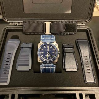 ベルアンドロス(Bell & Ross)の美品！ベルアンドロス　BR 03-92 DIVER BLUE ダイバー ブルー(腕時計(アナログ))