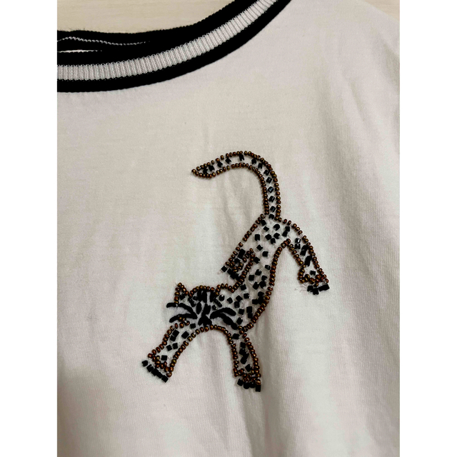 Tory Burch(トリーバーチ)のトリーバーチ　Tシャツ　未使用　猫　刺繍 レディースのトップス(Tシャツ(半袖/袖なし))の商品写真