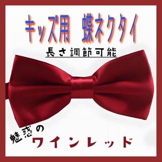 蝶ネクタイ キッズ 男の子 フォーマル ネクタイ 結婚式 発表会 レッド(ドレス/フォーマル)
