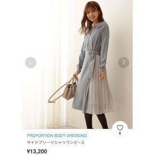 プロポーションボディドレッシング(PROPORTION BODY DRESSING)のプロポーションドレッシング　サイドプリーツシャツワンピース(ひざ丈ワンピース)