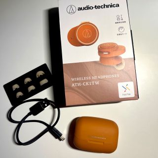 オーディオテクニカ(audio-technica)のaudio-technica ワイヤレス　ヘッドホン　修理代替品　オレンジ(ヘッドフォン/イヤフォン)