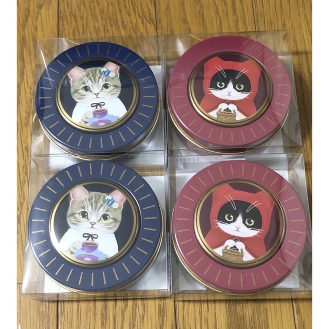 フェリシモ 猫部 マグネットバッジ缶 お菓子ギフト 2種×2個 | フリマアプリ ラクマ