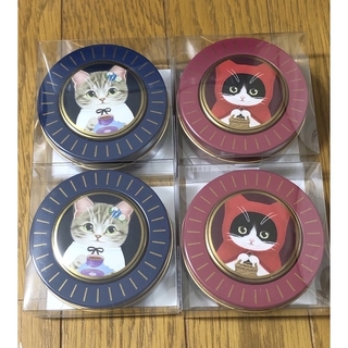 フェリシモ(FELISSIMO)のフェリシモ　猫部　マグネットバッジ缶　2種×2個(キャラクターグッズ)