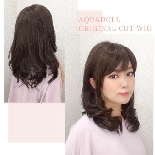 AQUADOLL - AQUADOLL サロンオリジナルカット カールロング人毛MIX