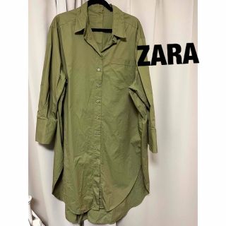 ザラ(ZARA)の【美品】最終お値下げ✩ZARA シャツワンピース ロングシャツ(ロングワンピース/マキシワンピース)