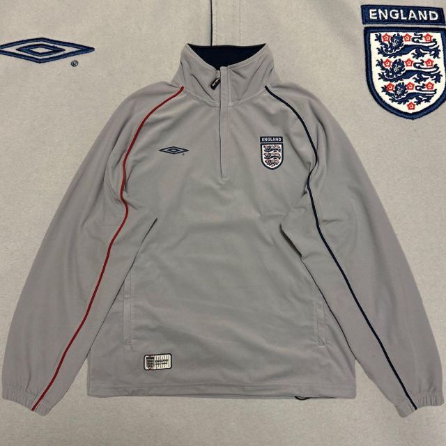 UMBRO イングランド代表 ユニフォーム ハーフジップスウェット ベロア