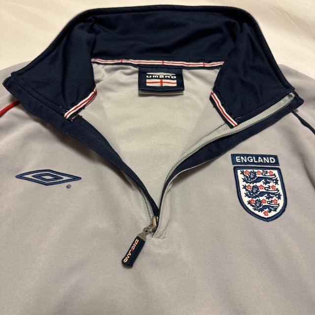 UMBRO イングランド代表 ユニフォーム ハーフジップスウェット ベロア