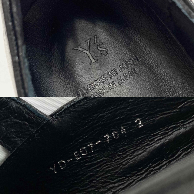 Y's - Y's 21SS ワンストラップ レザーシューズ 黒2の通販 by baum