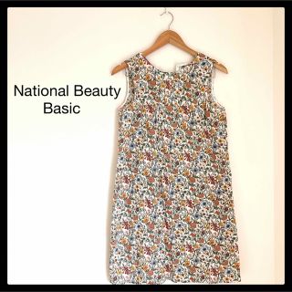 ナチュラルビューティーベーシック(NATURAL BEAUTY BASIC)の★美品★natural beauty basic 花柄 コットン100% M(ひざ丈ワンピース)