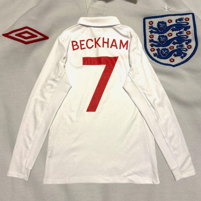 UMBRO イングランド代表 ユニフォーム 襟付き 長袖 ベッカム 柴田