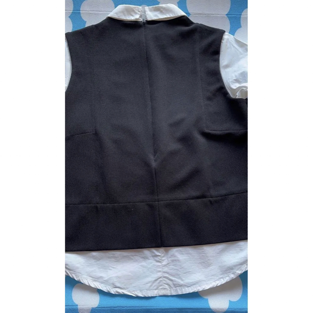 MURUA(ムルーア)の異素材ホワイト×ブラックトップス レディースのトップス(シャツ/ブラウス(長袖/七分))の商品写真