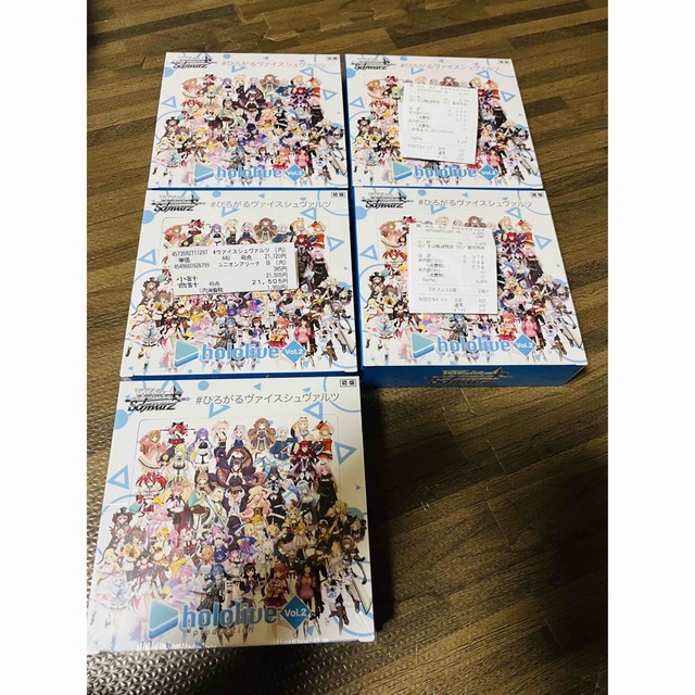 ヴァイスシュヴァルツ ホロライブ Vol2 シュリンク付き5BOX レシート有