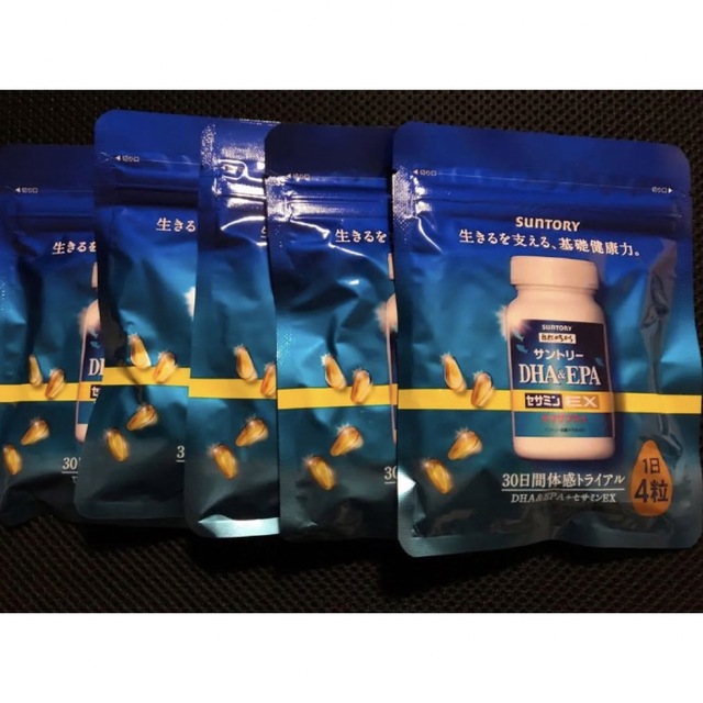 スピード発送☆届きたて☆120粒４袋 サントリーdha\u0026epa+セサミンex