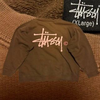 希少】STUSSY 肉厚スウェット 両面 裏起毛 ボックス型 ブラウン XL