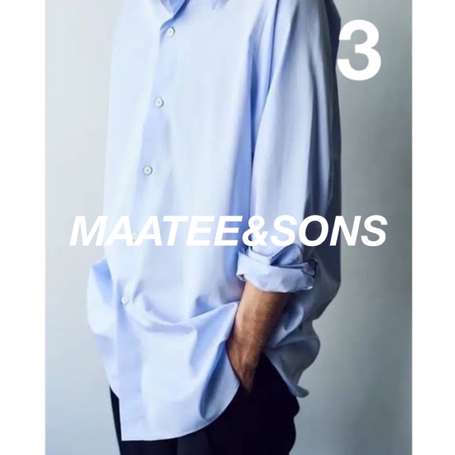 23ss MAATEE\u0026SONS コットンシルクレギュラーカラーシャツ　2