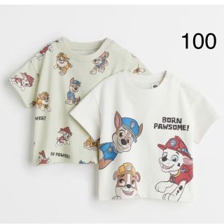 エイチアンドエム(H&M)の新品未開封　パウパトロール　Tシャツ　2枚セット　100(Tシャツ/カットソー)