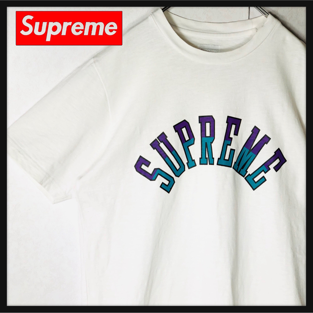 超希少デザイン】シュプリーム センターアーチロゴ 入手困難 Tシャツ L