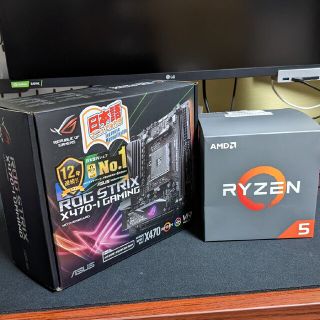 エイスース(ASUS)のRyzen 5 2600 X470-I マザーボードセット(PCパーツ)