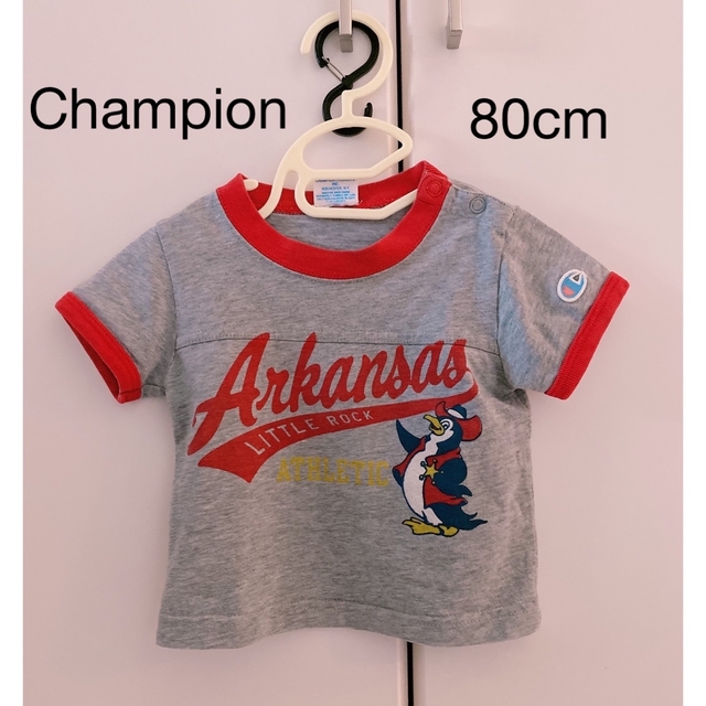 Champion(チャンピオン)のchampion チャンピオン　カレッジ　リンダー　Tシャツ　80サイズ キッズ/ベビー/マタニティのキッズ服男の子用(90cm~)(Tシャツ/カットソー)の商品写真