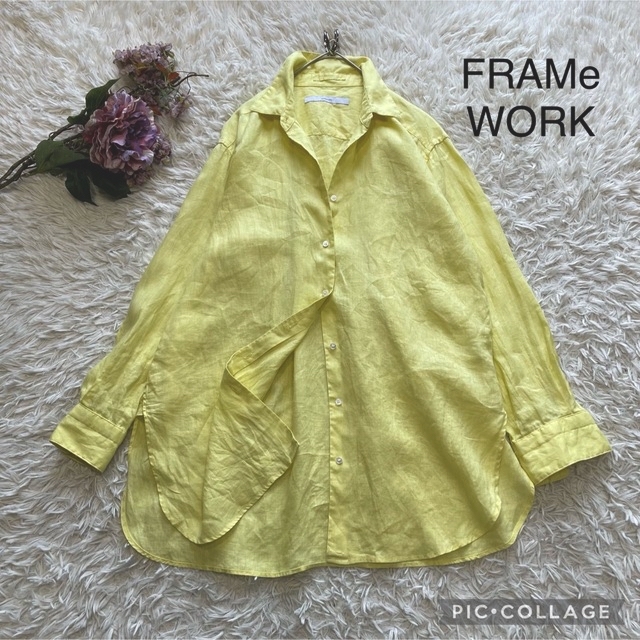 ★専用★ FRAMeWORK FRENCH LINEN ビッグシャツ（イエロー）