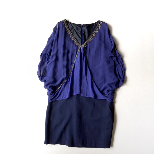 GRACE CONTINENTALフルーツ柄シフォンフリルリボンフレアワンピース