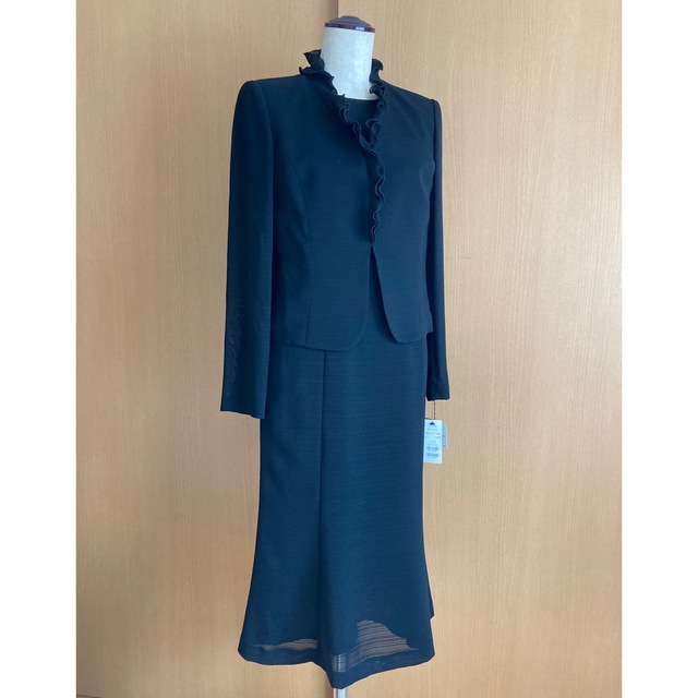 LANVIN 36号 Sサイズ ブラックフォーマル 冠婚葬祭 ツーピース LANVIN 36号 Sサイズ ブラックフォーマル 冠婚葬祭 ツーピース